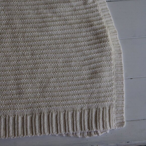 GAP Kids White Cable Knit Turtleneck Shawl - Picture 5 of 9